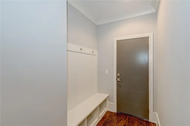 a bathroom with a tub and shower