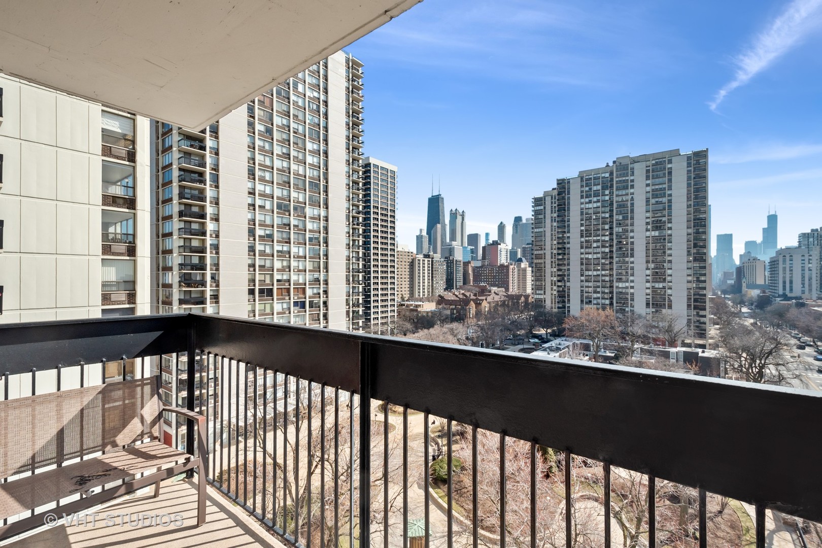 Undisclosed Address Chicago, IL 60610 - Photo 11 of 16 a view of a balcony with city view