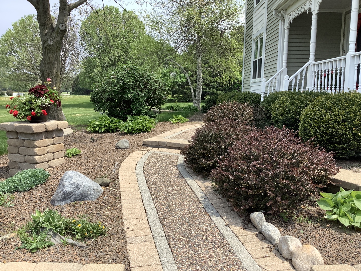 16623 West Sweedler Road Manhattan, IL 60442 - Photo 3 of 43 a view of a garden with a pathway