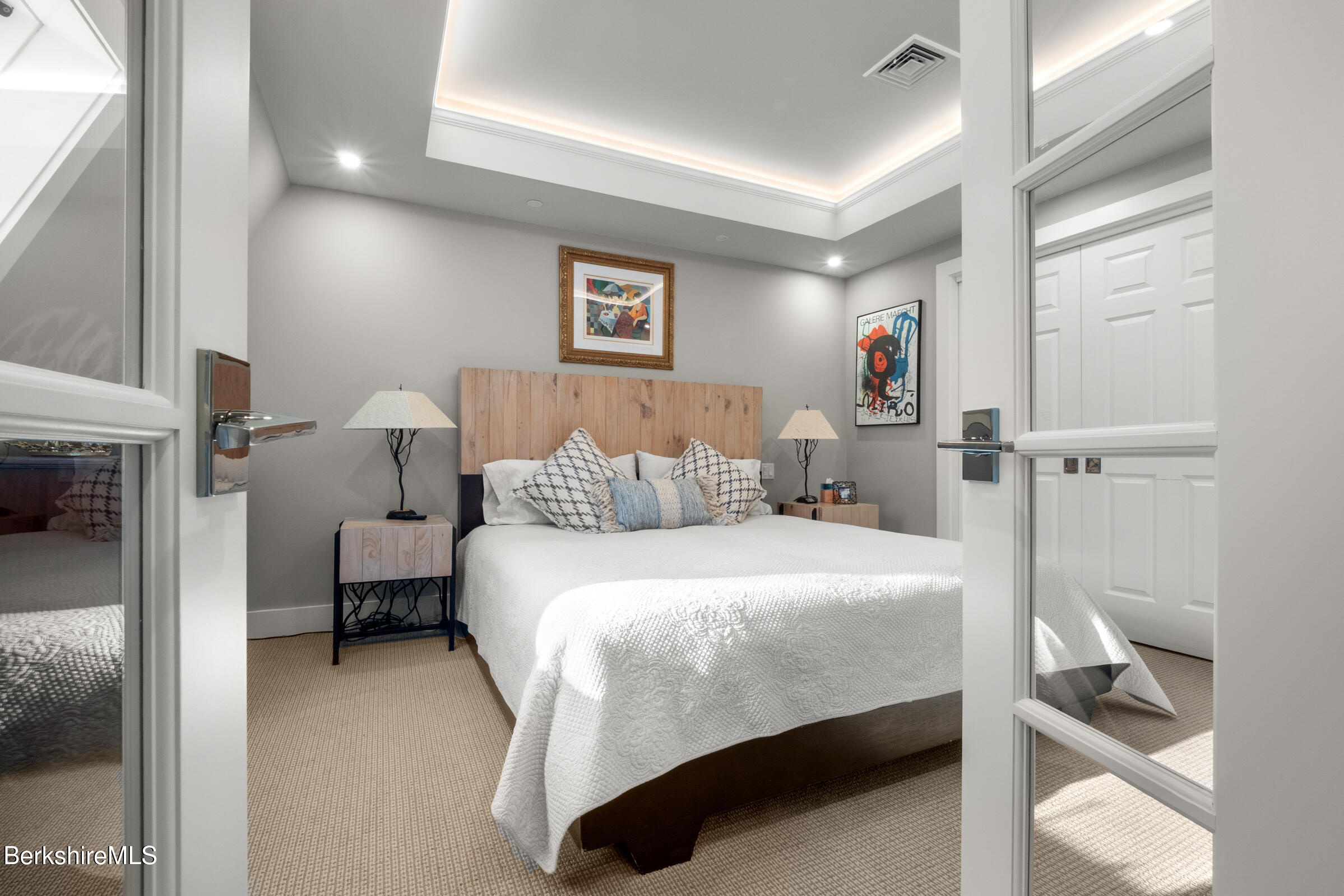 594 Shunpike Road Sheffield, MA 01222 - Photo 13 of 52 a bedroom with a bed and a view of bathroom