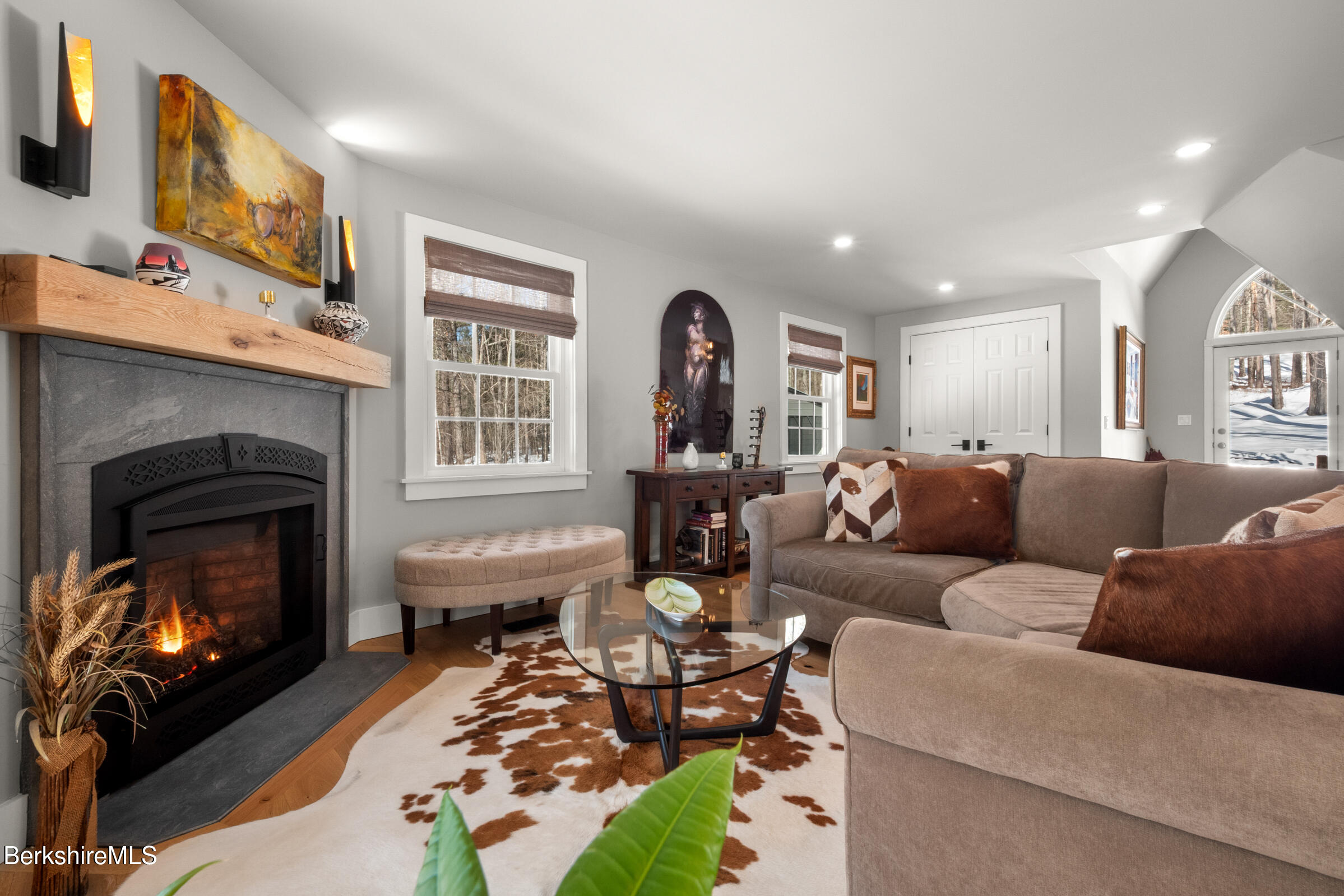 594 Shunpike Road Sheffield, MA 01222 - Photo 25 of 52 a living room with furniture a fireplace and a window
