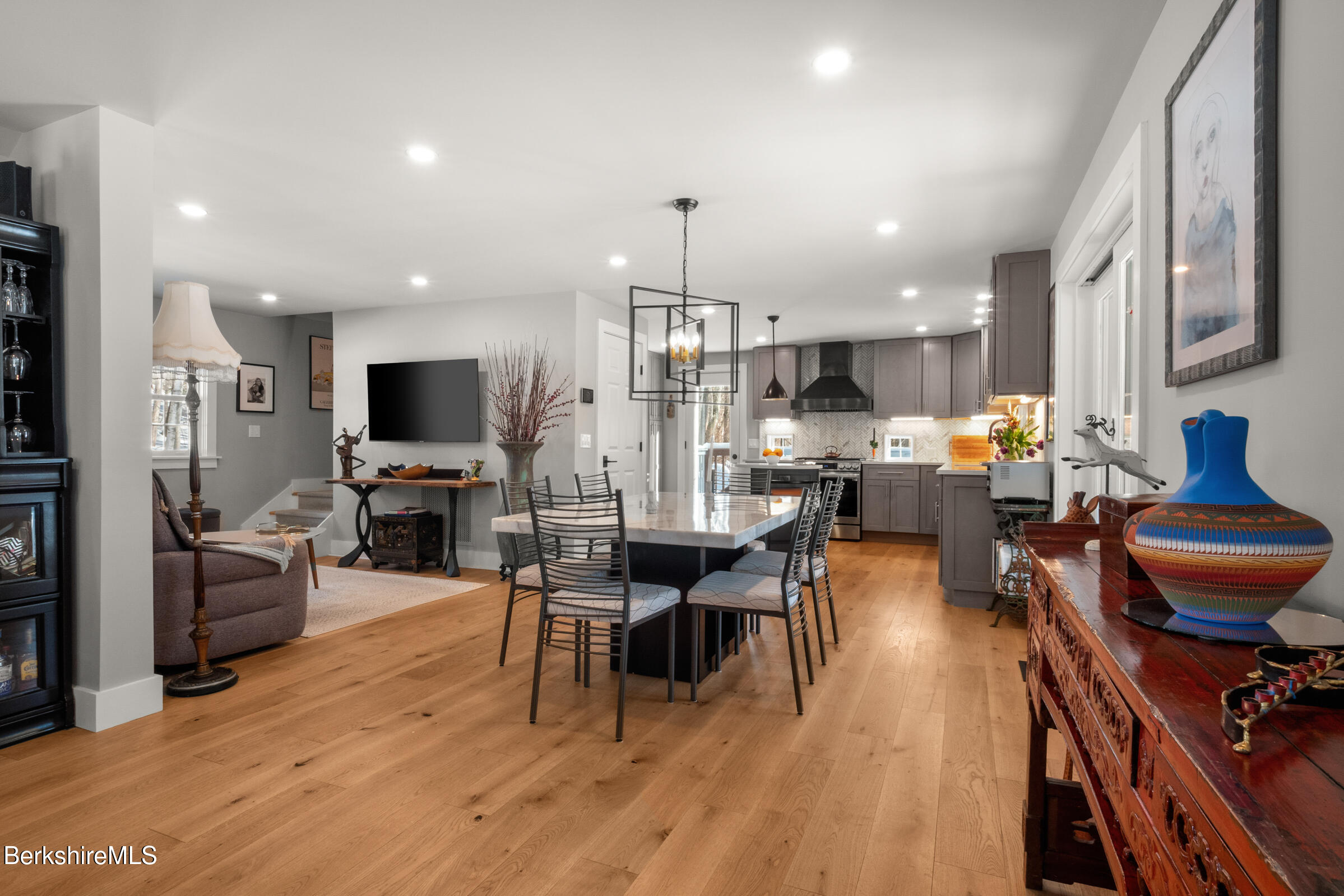 594 Shunpike Road Sheffield, MA 01222 - Photo 45 of 52 a living room with furniture and kitchen view