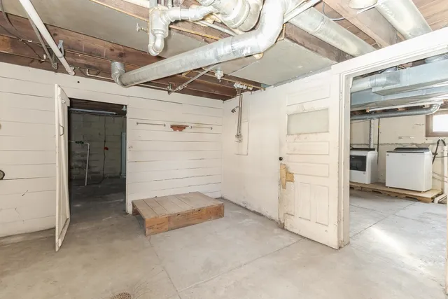 a view of storage and utility room