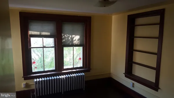 a view of a livingroom with a window