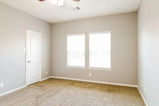 an empty room with a window