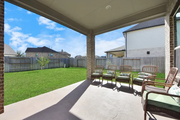 a view of an outdoor sitting space
