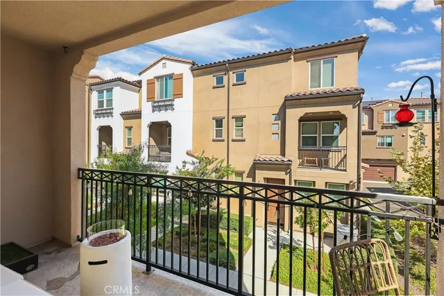 a front view of a house with a balcony