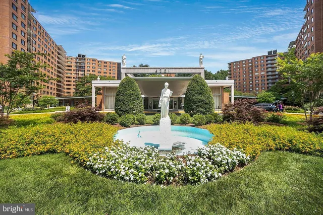 a view of swimming pool with a garden