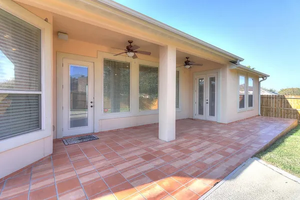 a view of a backyard with a garden