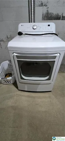 a close view of washer and dryer