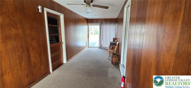 a view of hallway with stairs