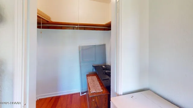 a room with storage and utility