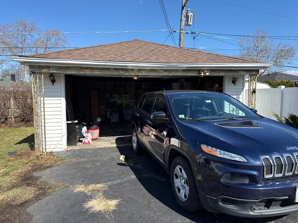 a car parked in front of house
