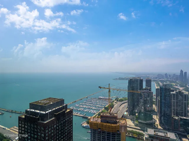 a view of a city with tall buildings