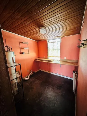 a view of a room with storage