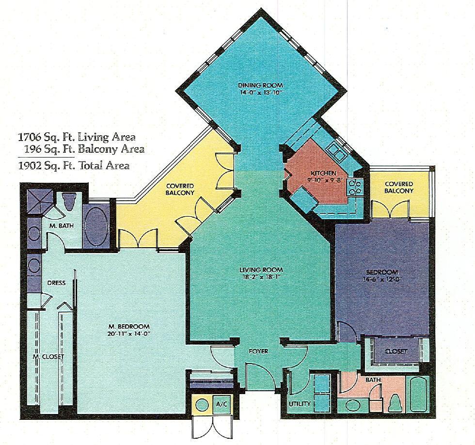 120 Southeast 5th Avenue, Unit 426 Boca Raton, FL 33432 - Photo 37 of 37 Floor Plan - Cloister
