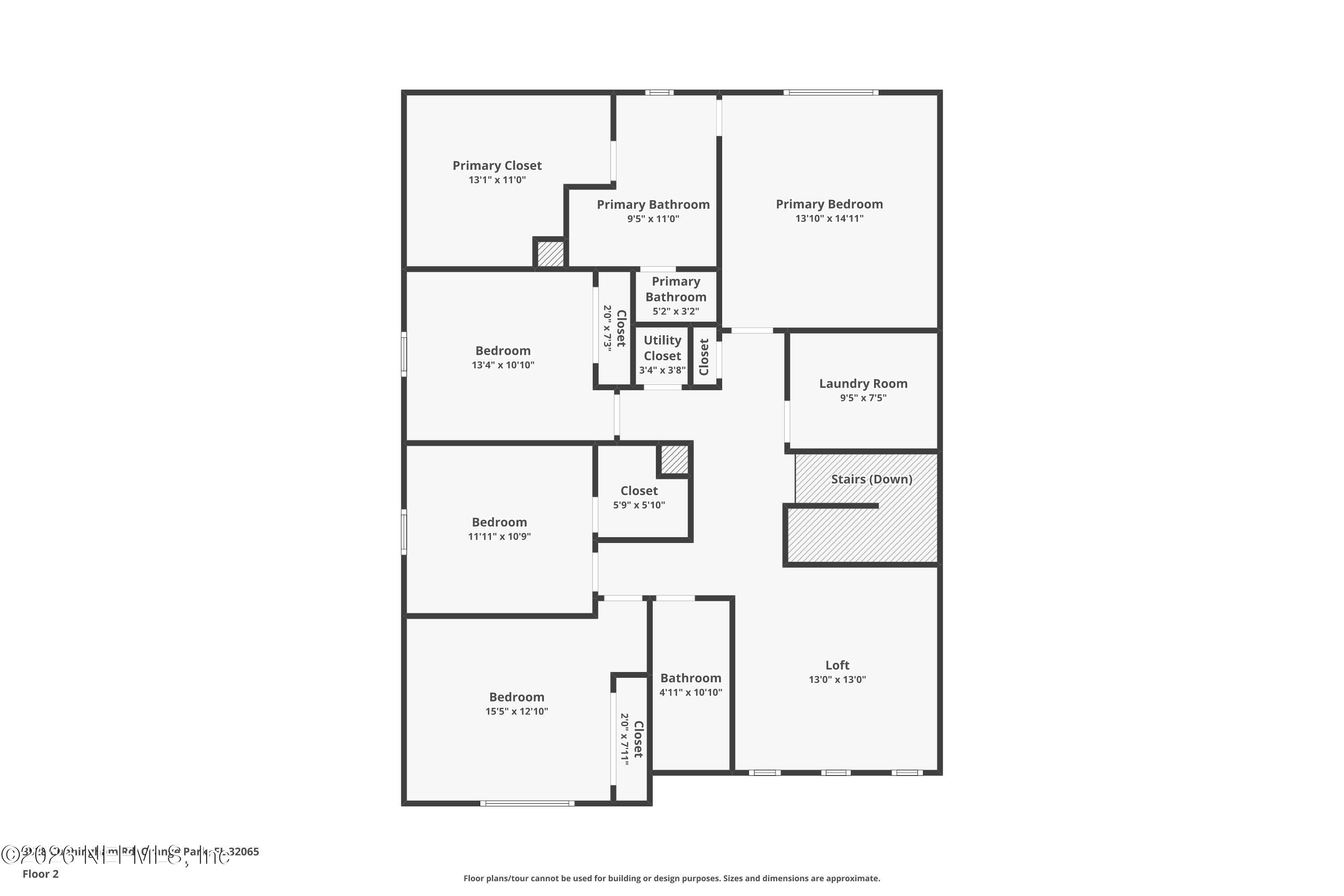 3528 Cunningham Road Orange Park, FL 32065 - Photo 44 of 45 Floor Plan Upper Level
