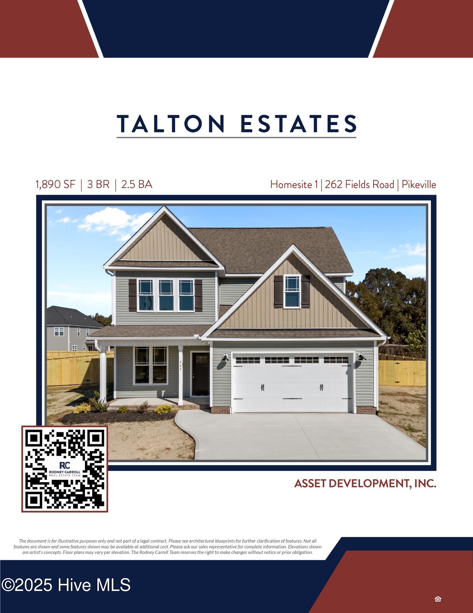 262 Fields Road, Unit LOT 01 Pikeville, NC 27863 - Photo 4 of 44 Lot 1 Talton unbranded cutsheet_Page_1