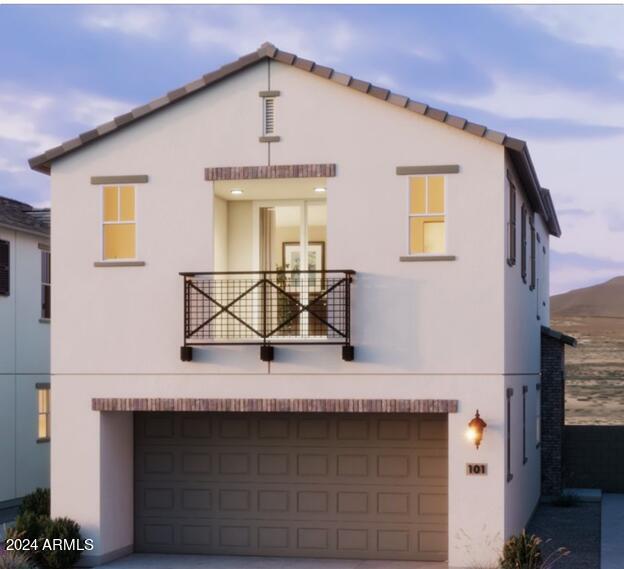 2438 West Rowel Road Phoenix, AZ 85085 - Photo 16 of 17 Plan 1 A Elevation Rendering Garage