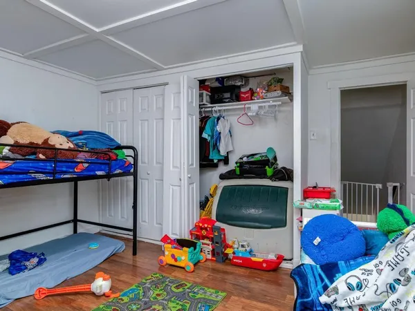 a view of a bedroom with window