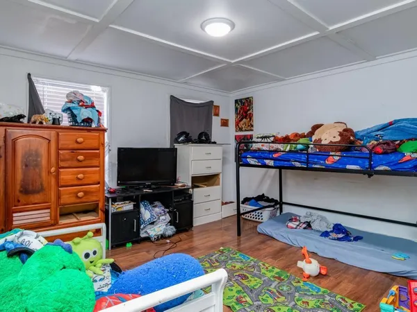 a room with toys and a couch