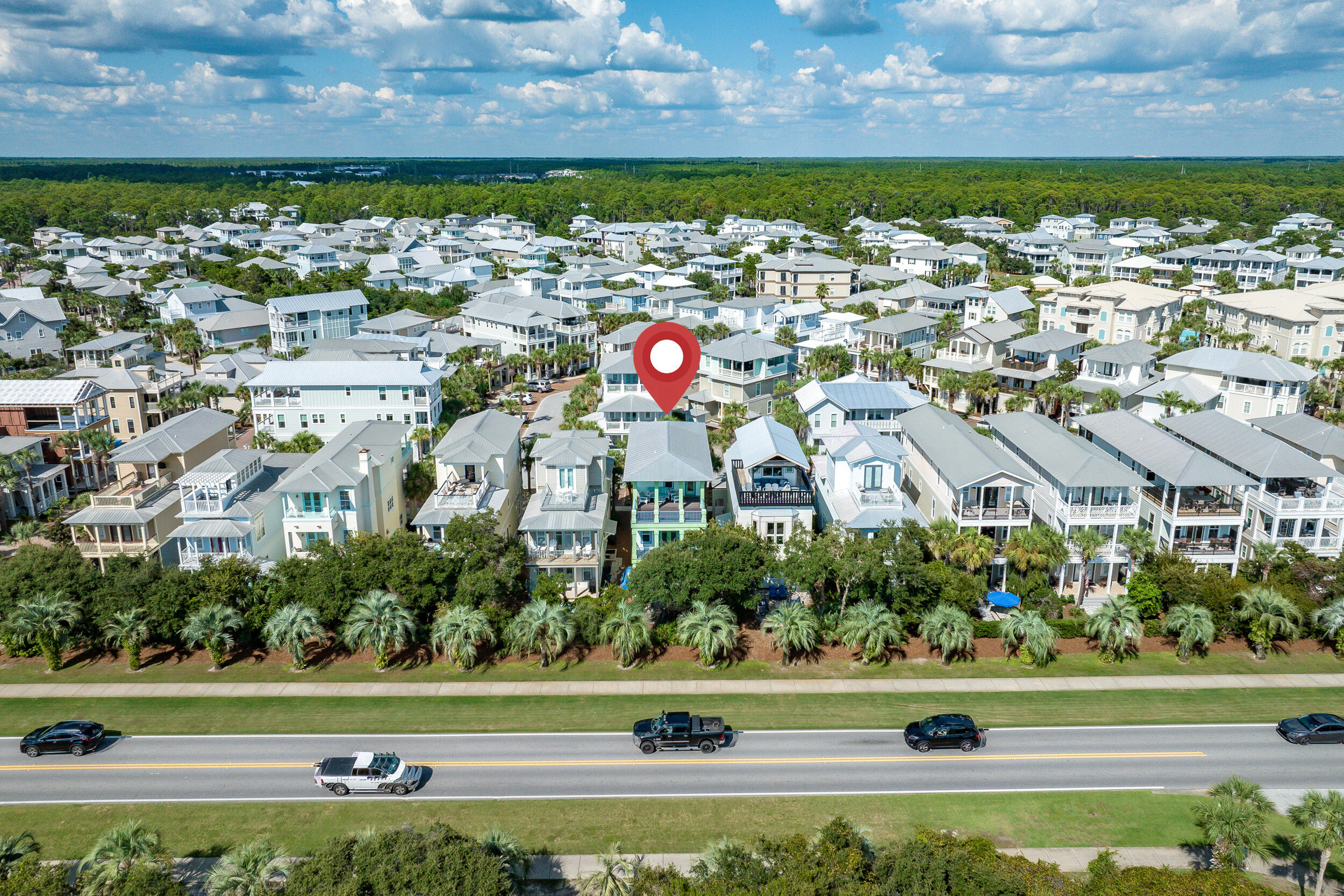 34 Blue Dolphin Loop Inlet Beach, FL 32461 - Photo 12 of 45 an aerial view of a yard with an outdoor space and seating