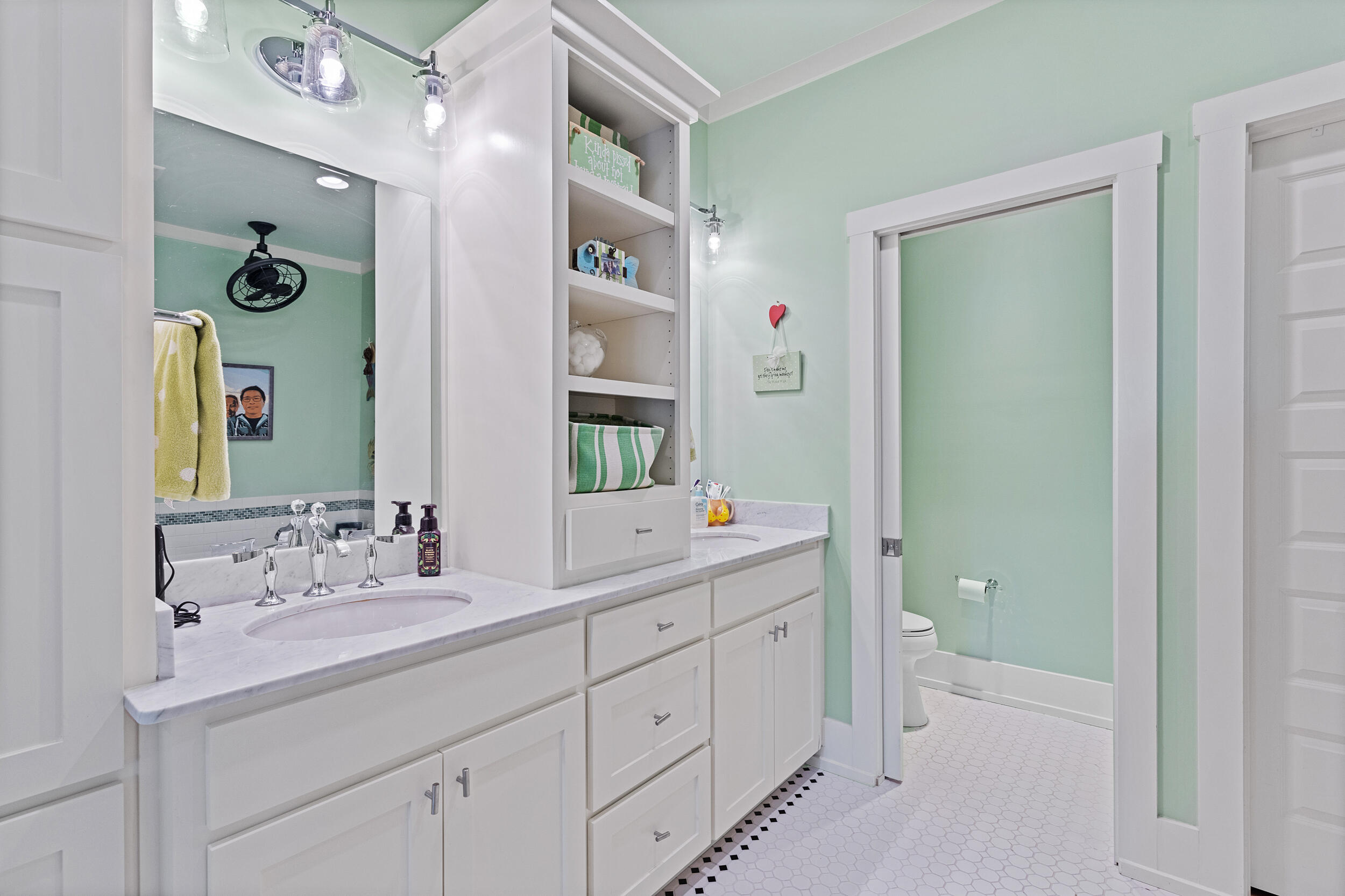 34 Blue Dolphin Loop Inlet Beach, FL 32461 - Photo 28 of 45 a bathroom with a double vanity sink and a mirror