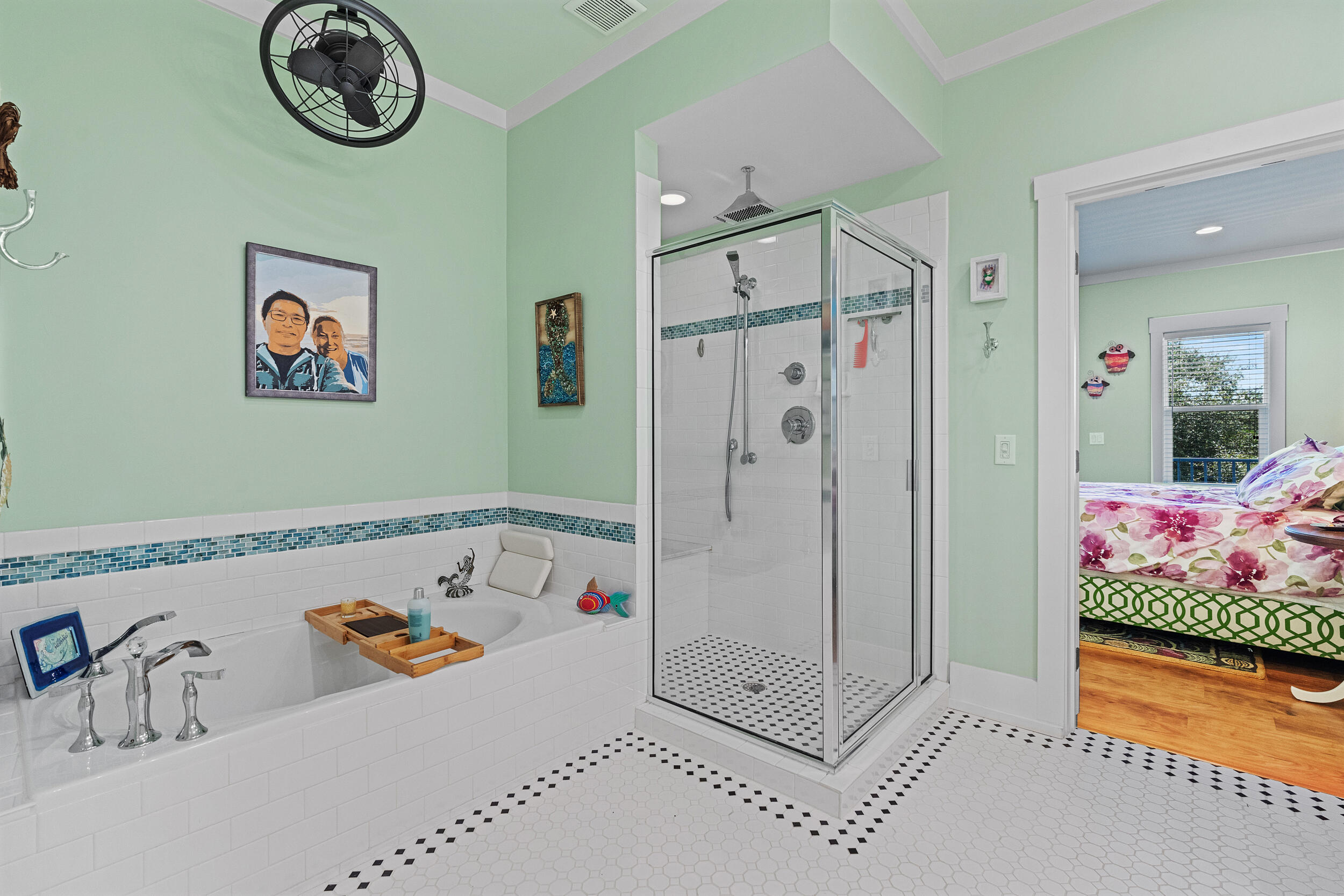 34 Blue Dolphin Loop Inlet Beach, FL 32461 - Photo 29 of 45 a bathroom with a tub sink and mirror