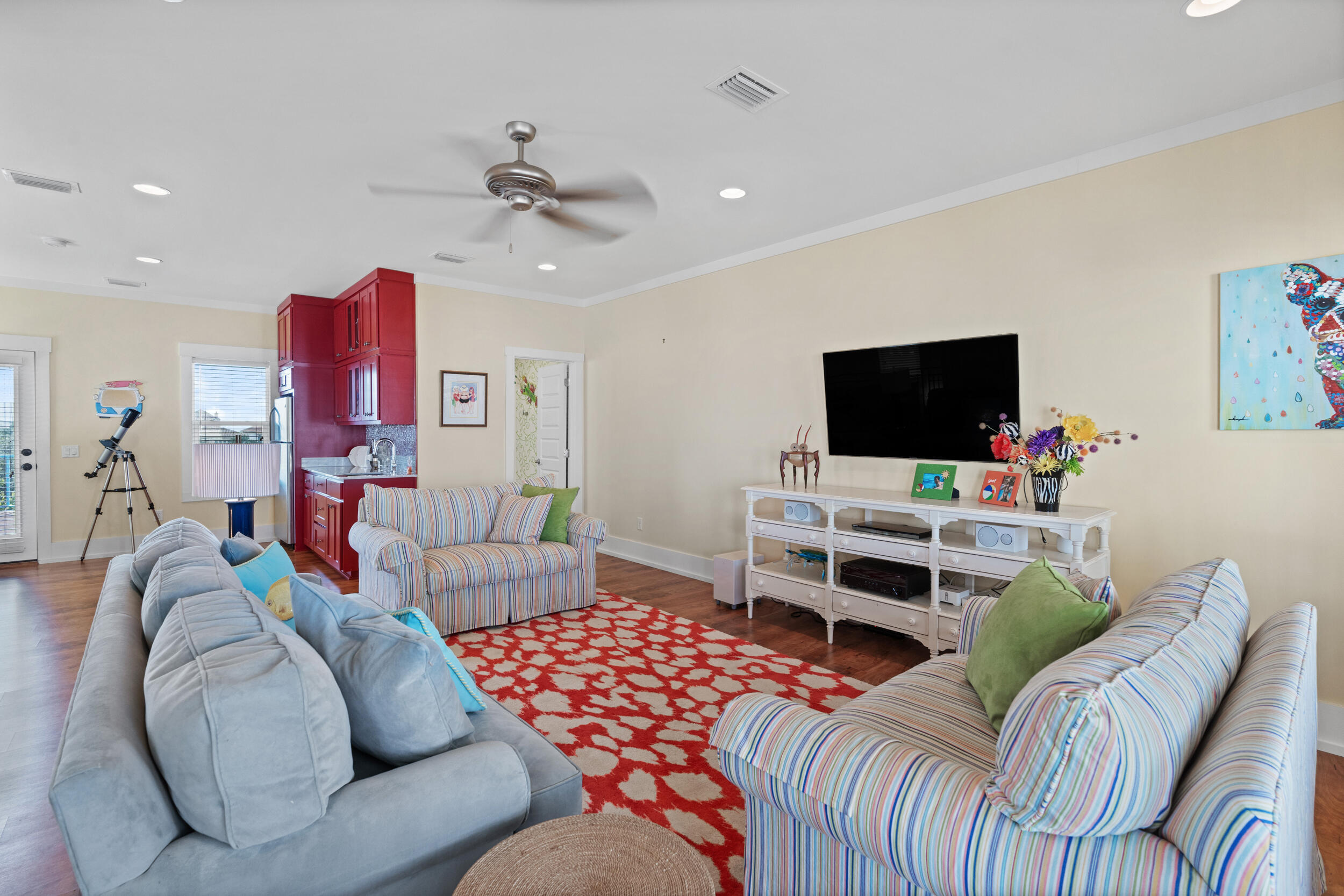 34 Blue Dolphin Loop Inlet Beach, FL 32461 - Photo 41 of 45 a living room with furniture and a flat screen tv