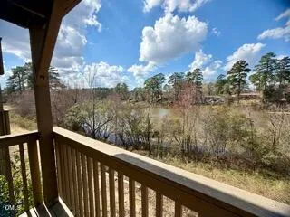 a view of sky from a balcony