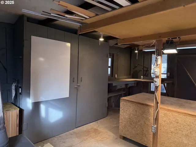 a view of storage and utility room