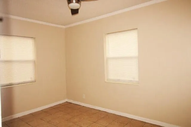 an empty room with a window