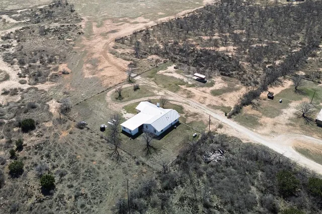 a view of fire pit with large trees