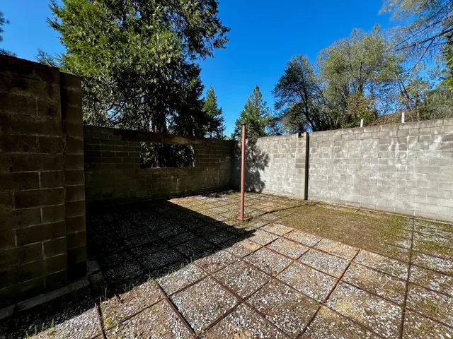 a backyard of a house