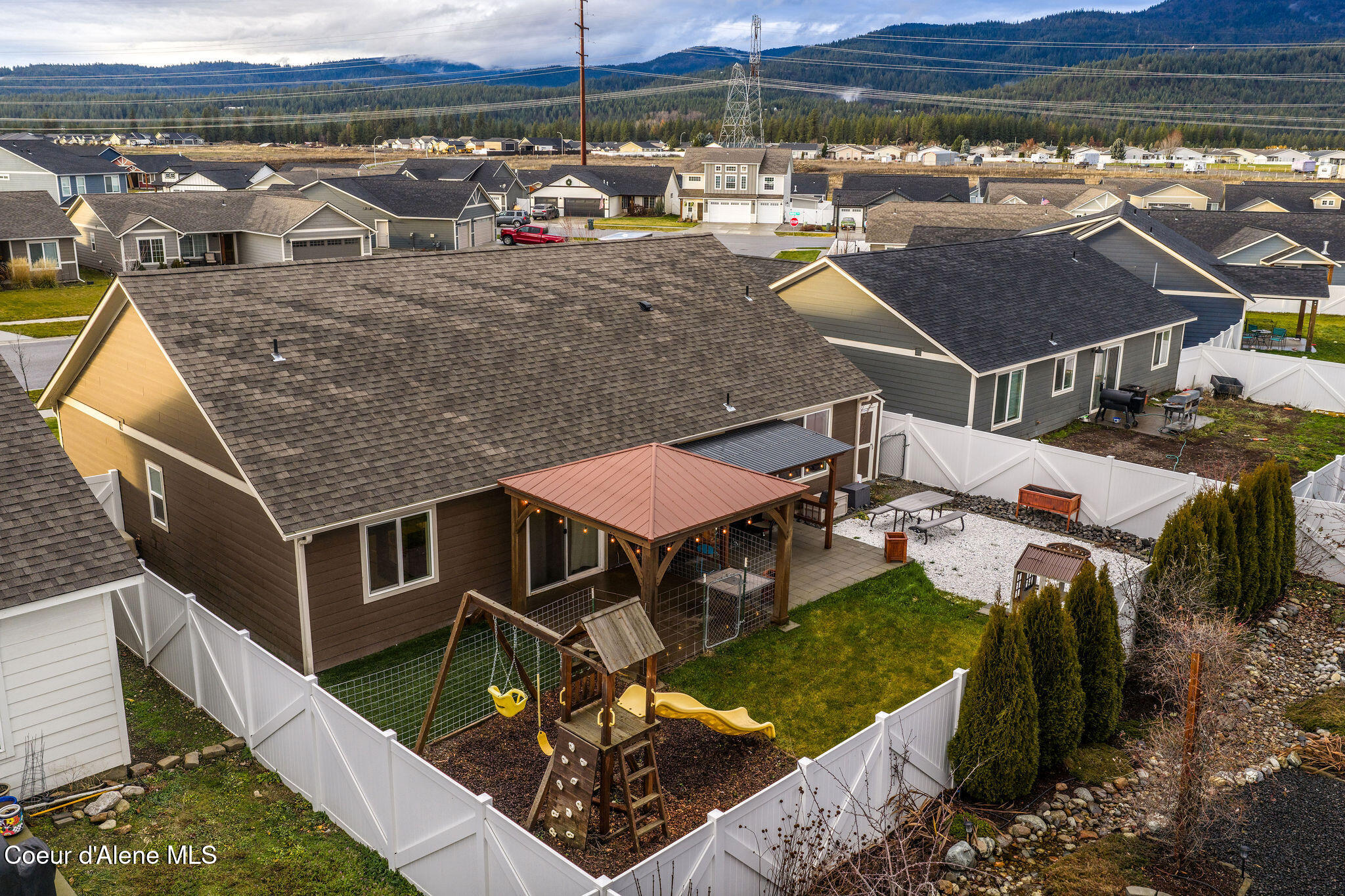 12926 North Bushel Street Rathdrum, ID 83858 - Photo 28 of 34 Aerial of back yard
