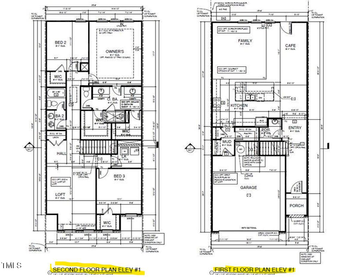 647 Newlyn Drive Raleigh, NC 27606 - Photo 53 of 53 First and second floor plans new