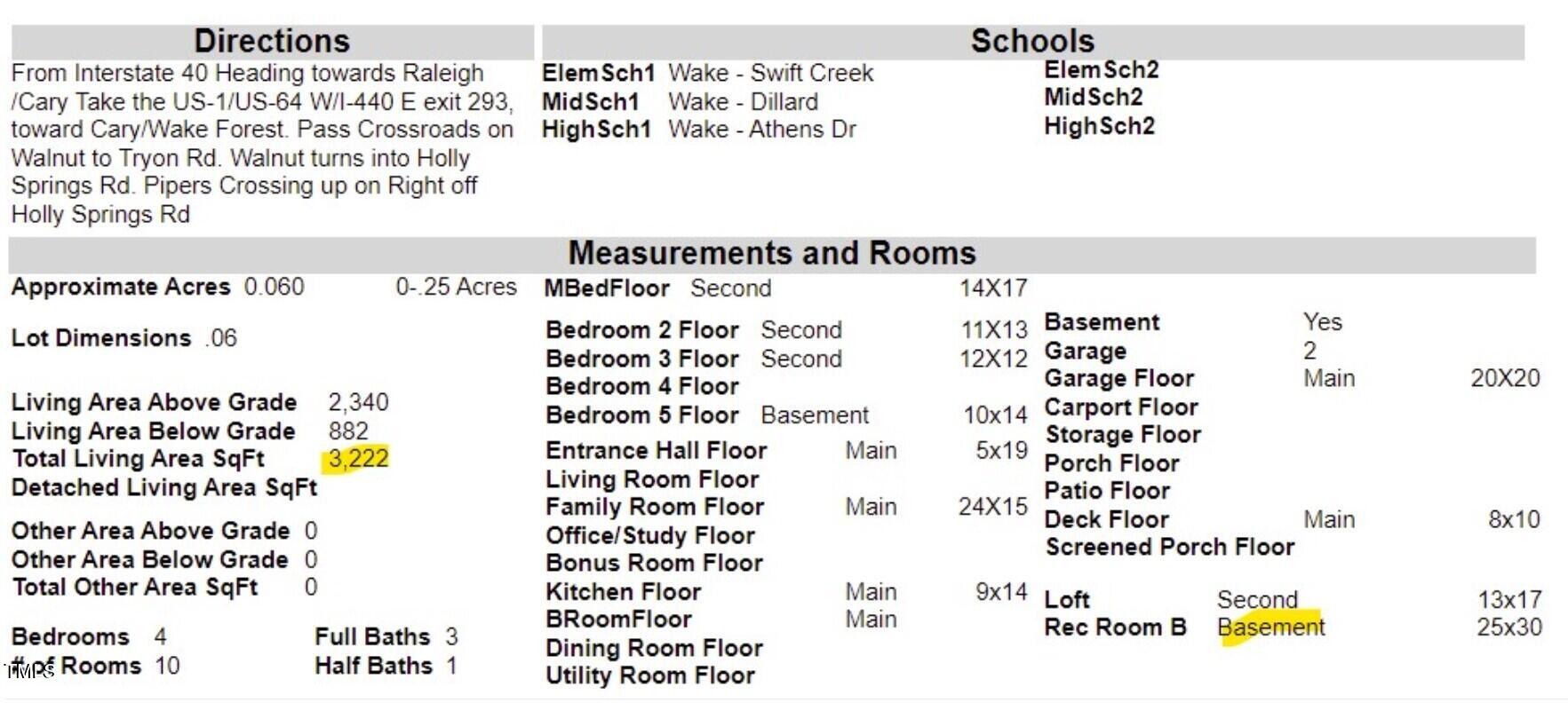 647 Newlyn Drive Raleigh, NC 27606 - Photo 51 of 53 Measurements