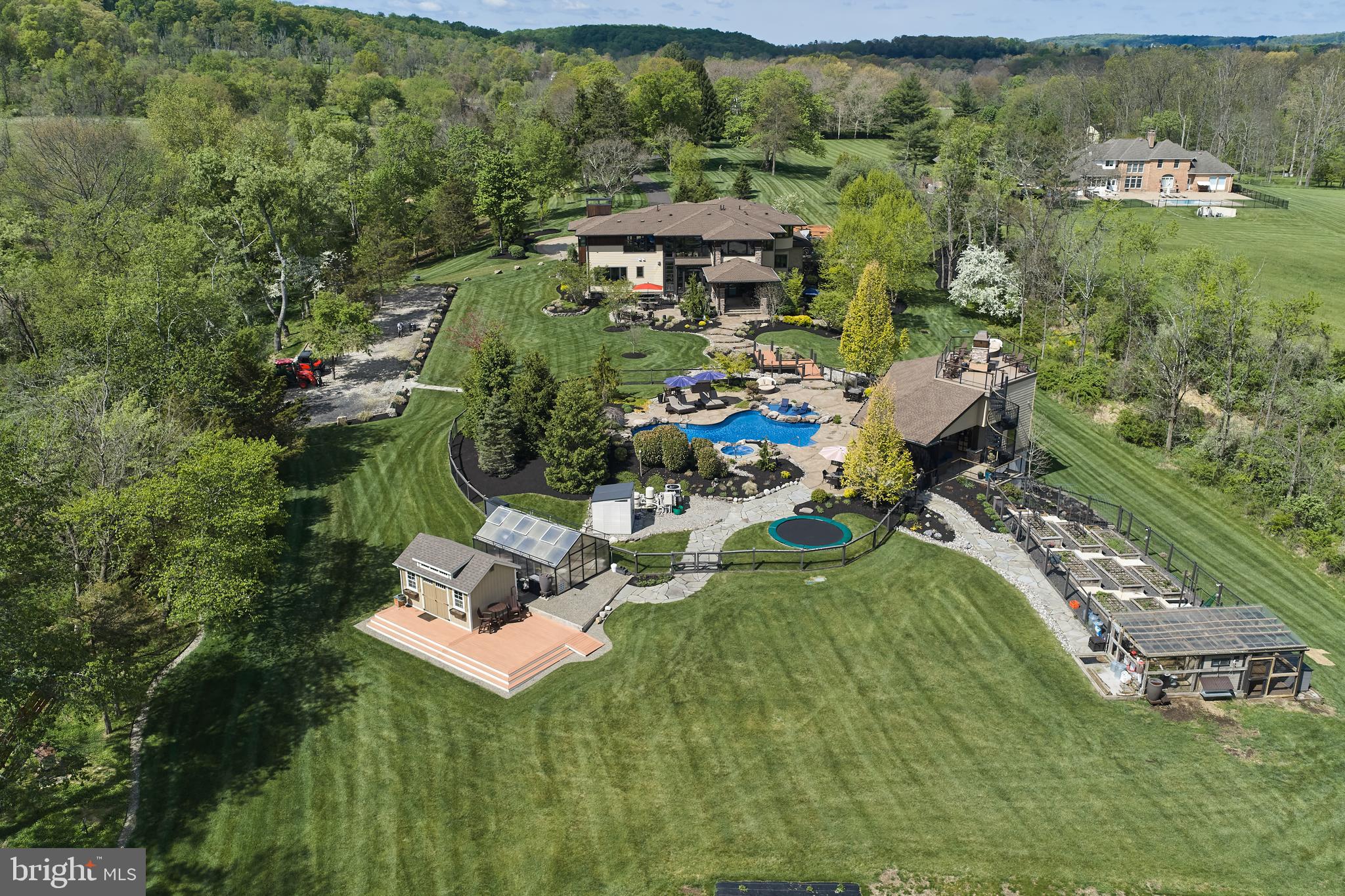 48 Street Road New Hope, PA 18938 - Photo 101 of 119 an aerial view of a house with a garden