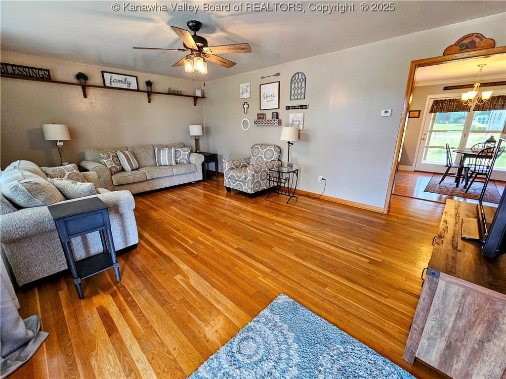Living Room opens into Dining Area