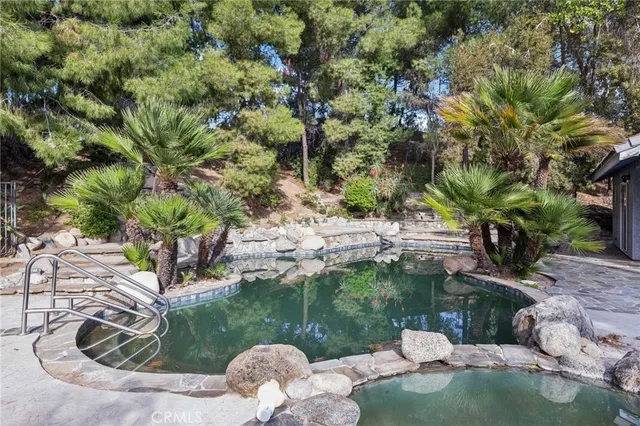 a view of a lake with a house
