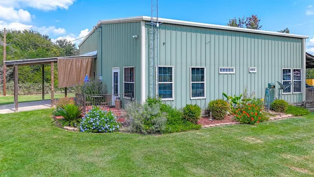 a backyard of a house