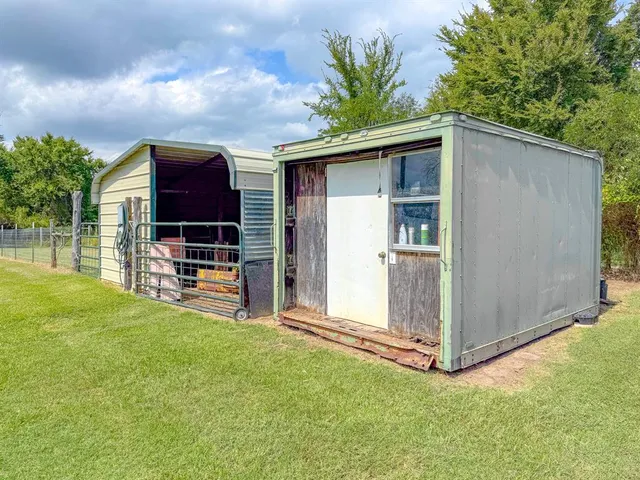 a outdoor space with furniture