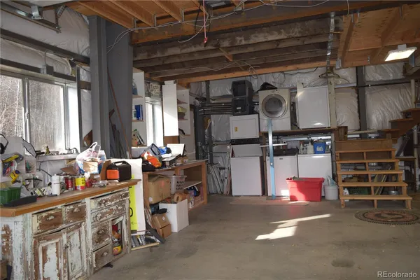 a view of a storage room
