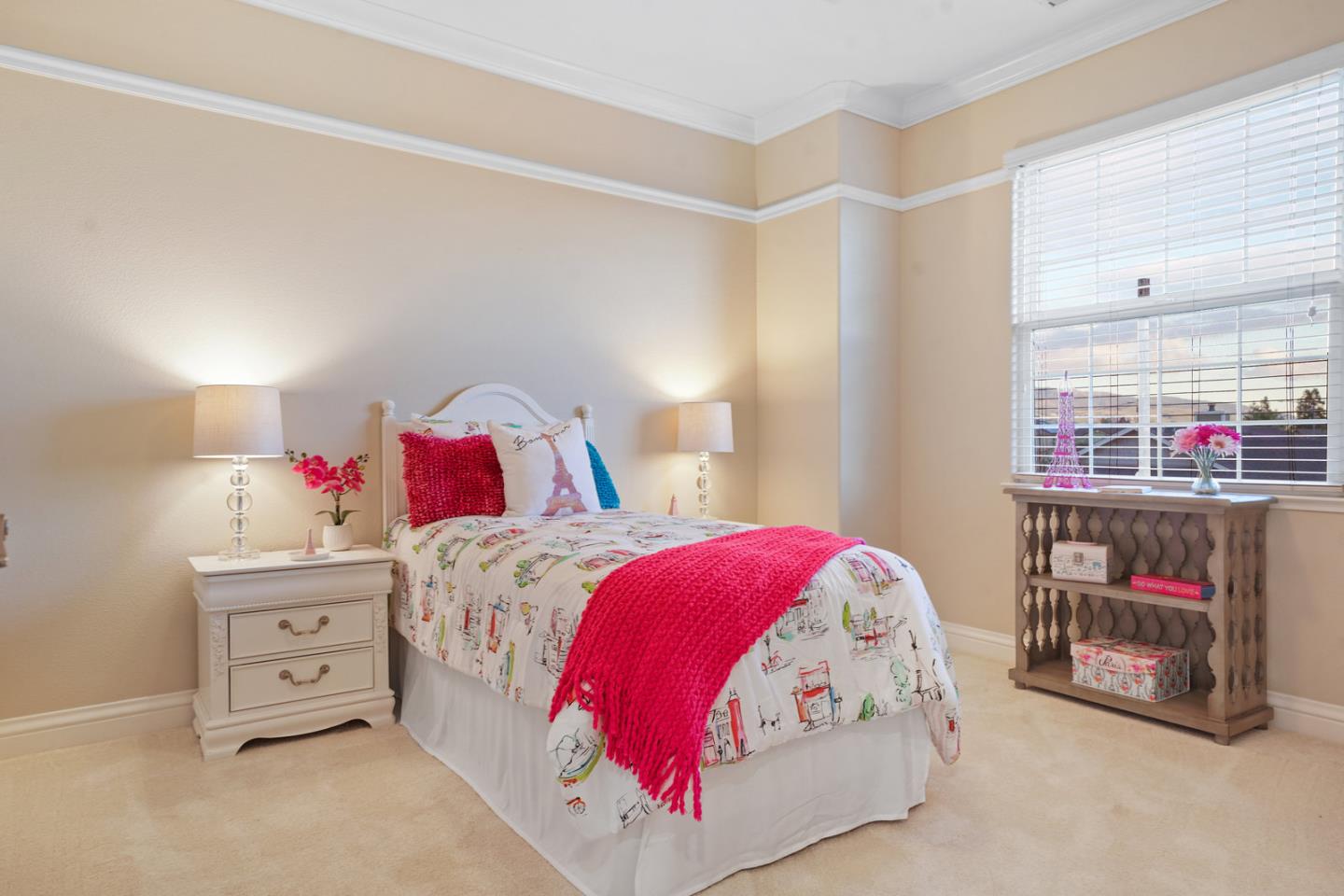 761 Dakota Drive Morgan Hill, CA 95037 - Photo 16 of 32 a bedroom with a bed and a book shelf