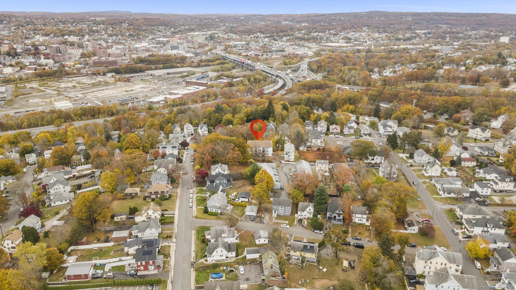 23 Shirley Street, Unit 3 Waterbury, CT 06708 - Photo 27 of 35 an aerial view of residential houses with street view