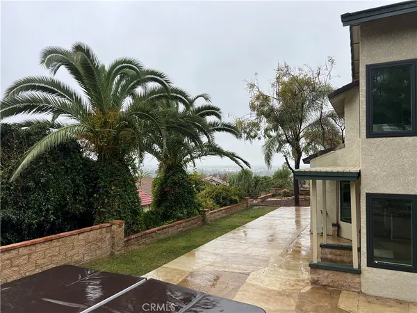 a view of a backyard