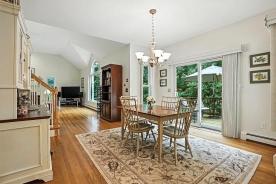 8 Miscoe Hill Road Upton, MA 01568 - Photo 11 of 40 a view of a dining room with furniture window and wooden floor