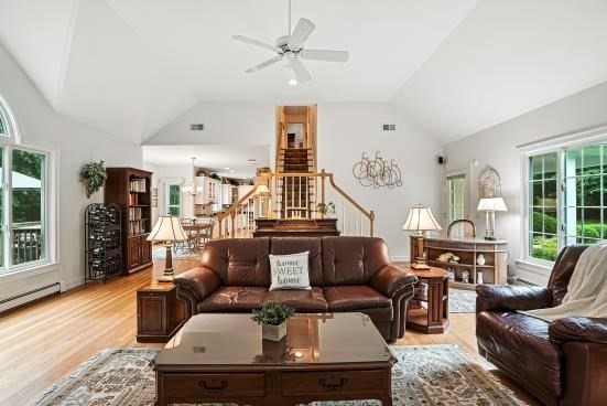 8 Miscoe Hill Road Upton, MA 01568 - Photo 23 of 40 a living room with furniture and wooden floor