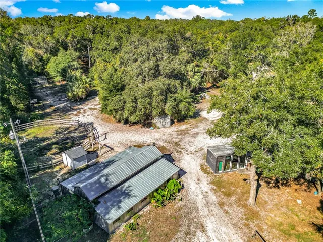 a view of backyard with green space