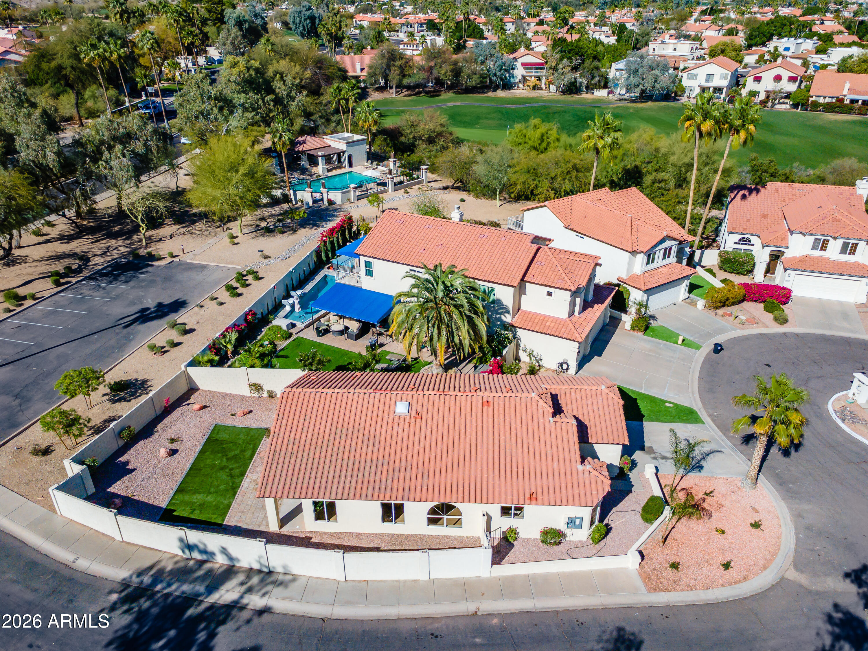 4814 East Monte Way Phoenix, AZ 85044 - Photo 34 of 42 an aerial view of multiple houses with yard